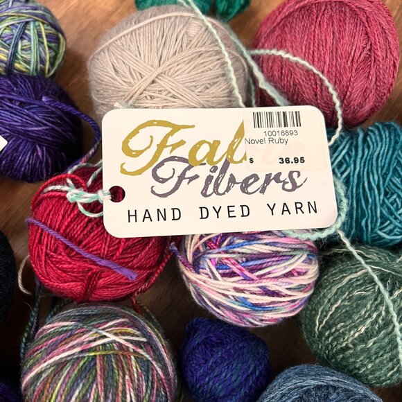 Natural Fiber Hand-Spun Hand Dyed Yarn Remnant Lot - Picture 9 of 16